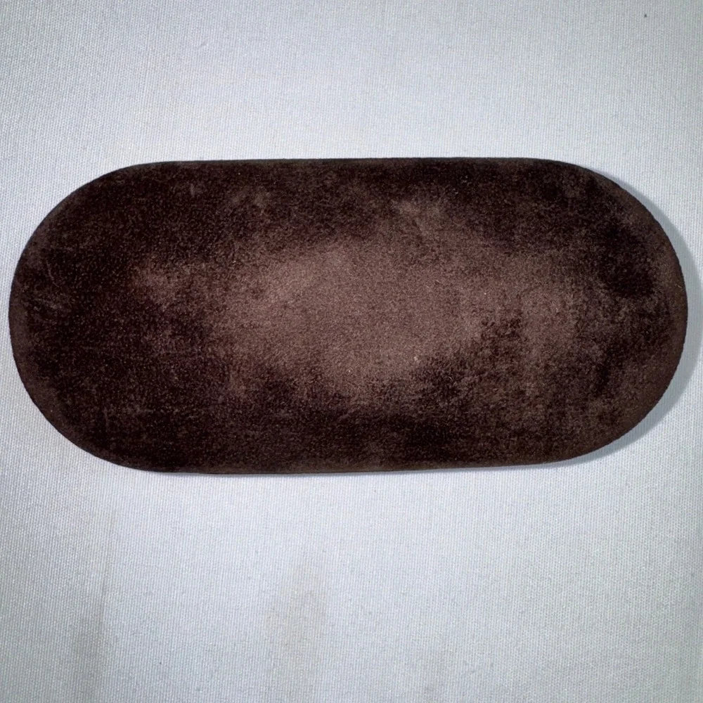 Tom Ford Dark‎ Brown Velvet Hard Clamshell Sunglasses Eyeglasses Case Gold Logo